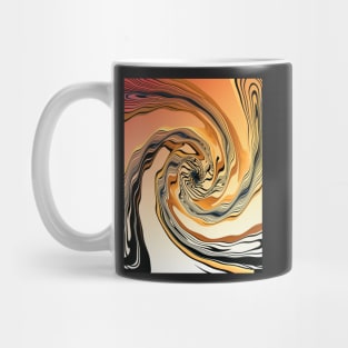 Amber Flow Abstract Mug